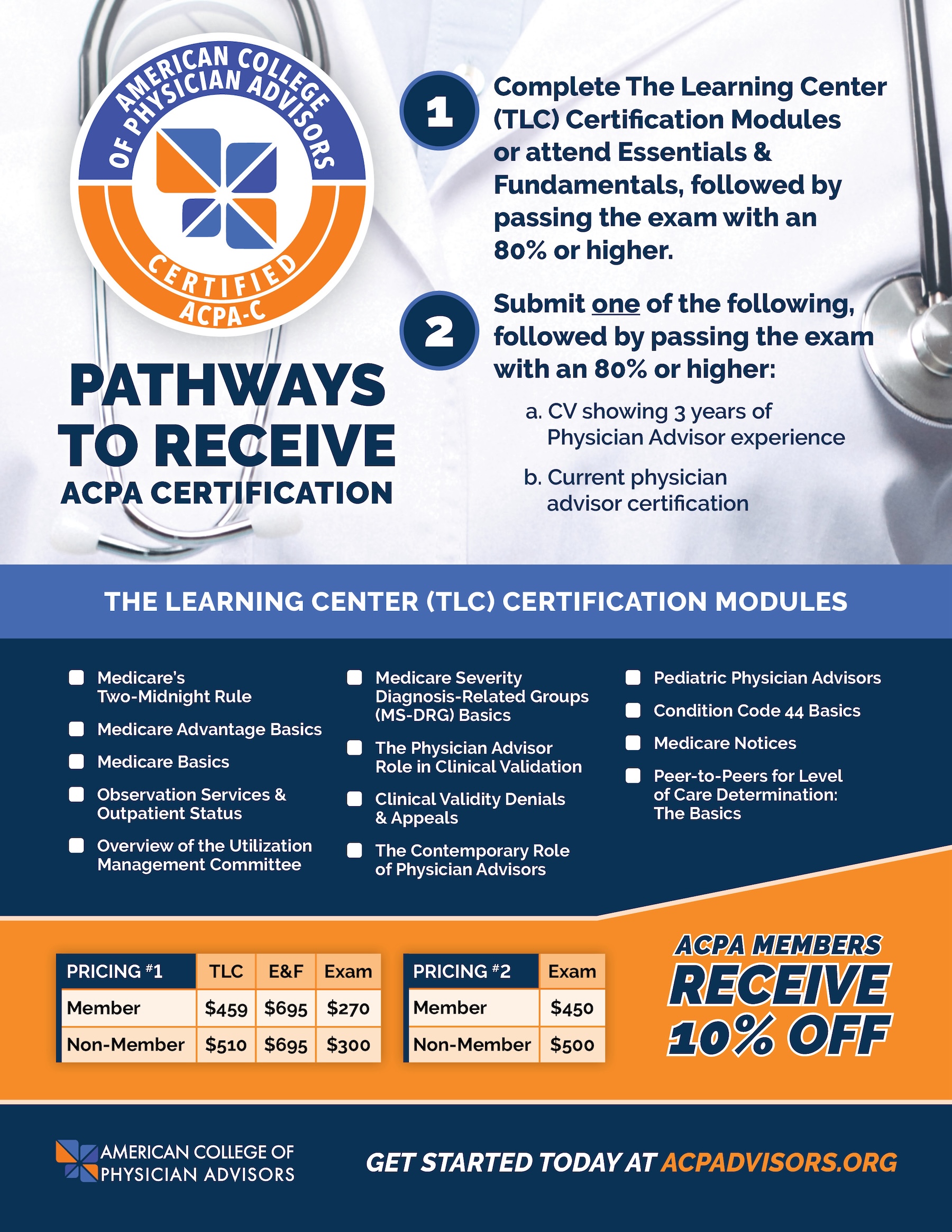 Pathways to Receive ACPA Certification